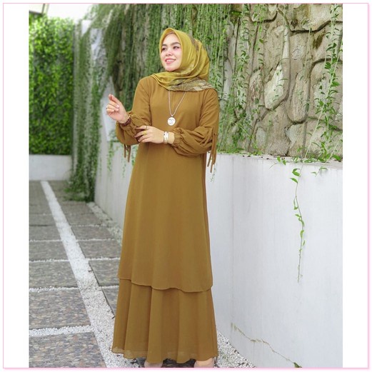 Gamis Wanita Terbaru 2022 Dewasa Baju Games Lebaran Polos Dress Mewah Murah Terlaris Bju Gmis Bsju G