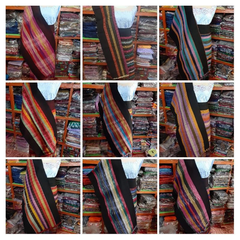 SONGKET HARUNGGUAN SISI WARNA HITAM TENUN TANGAN TARUTUNG