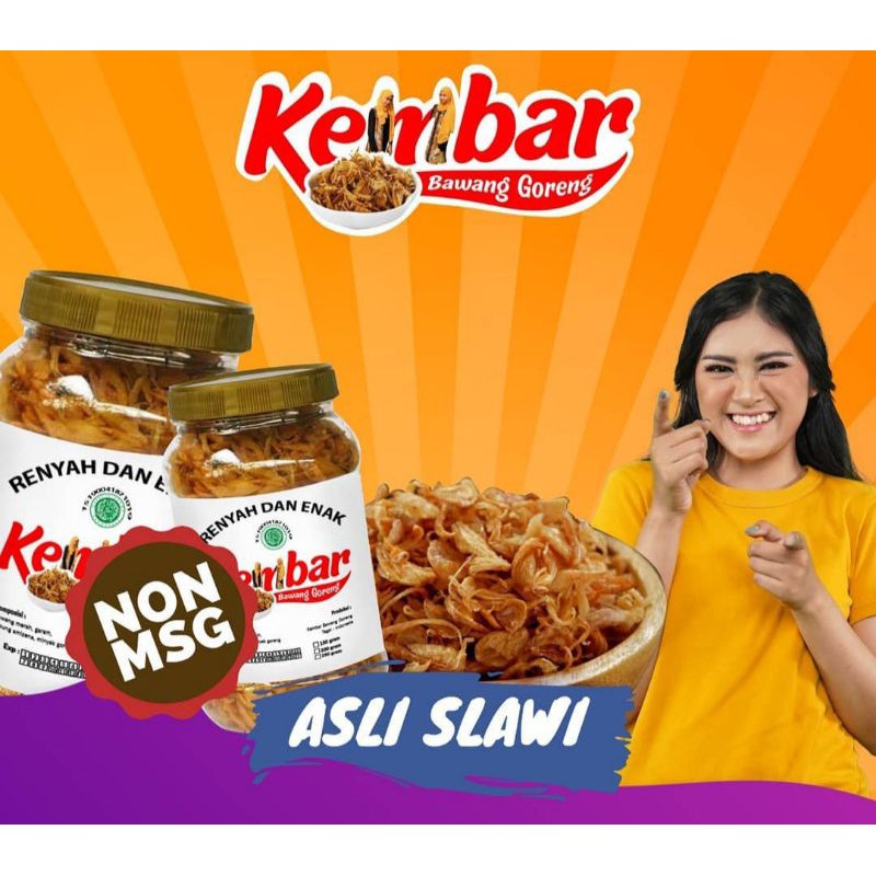 

TABURAN BAWANG GORENG 200GR BAGOR NON MSG RENYAH MURAH - ASLI SLAWI TEGAL