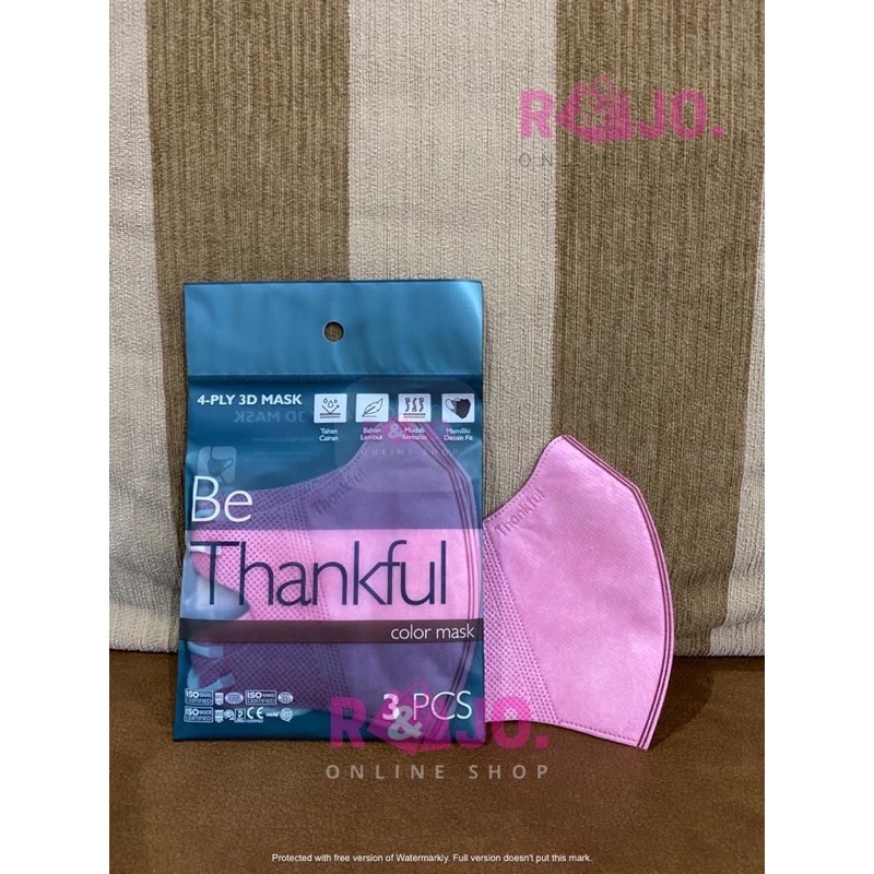 Masker Thankfull Duckbill 4ply 3D Mask Sachet isi 3pcs