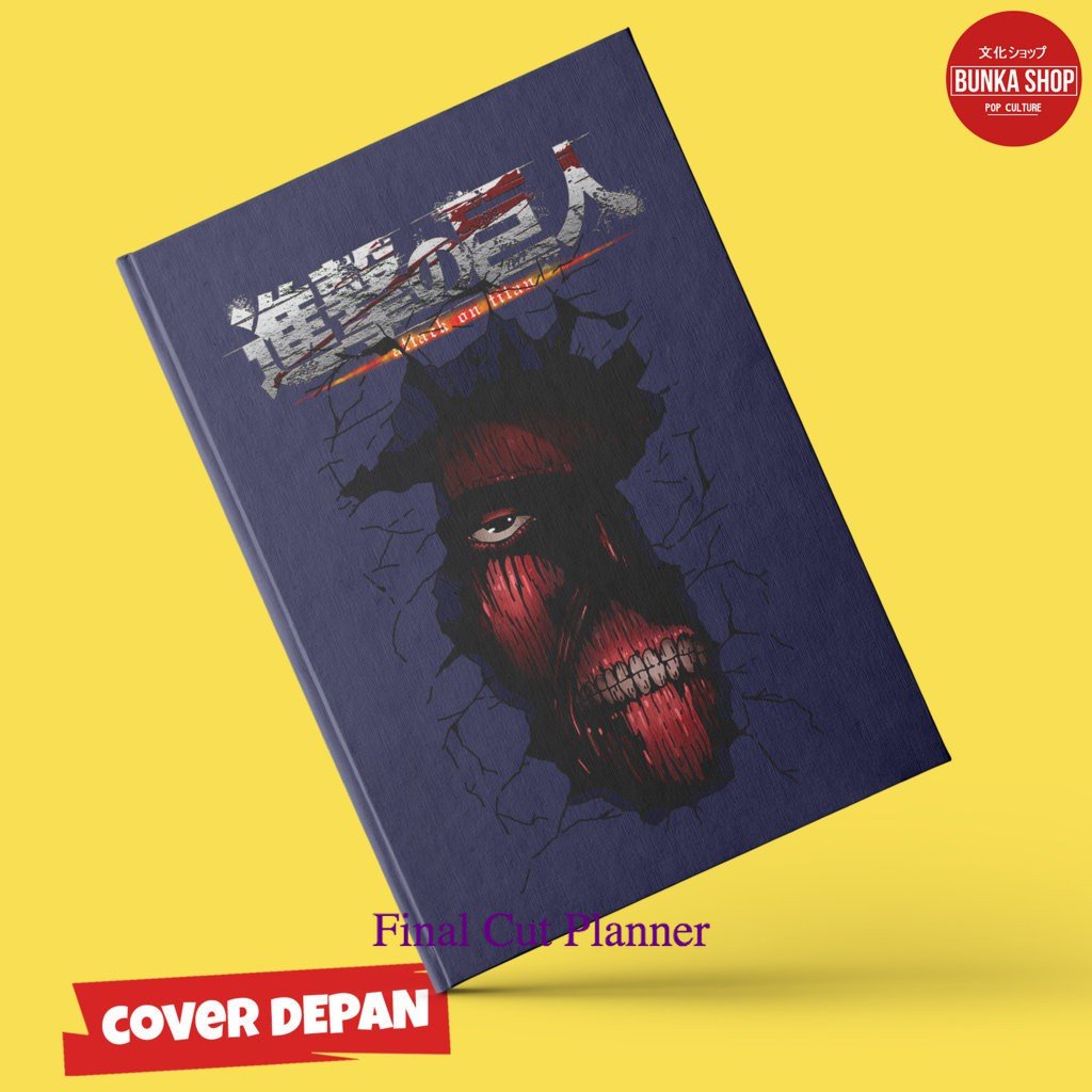 

Note Book Anime Game Hardcover Shingeki no Kyojin Wall Titan A5