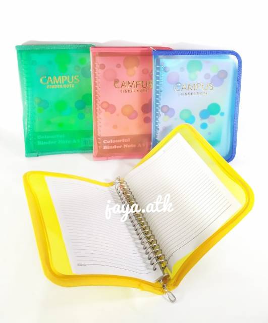 BINDER NOTE A5 BINDER ZIPPER A5 MAP BINDER NOTE A5 SLETING 20 RING LOOSE LEAF BINDER A5 MULTIRING