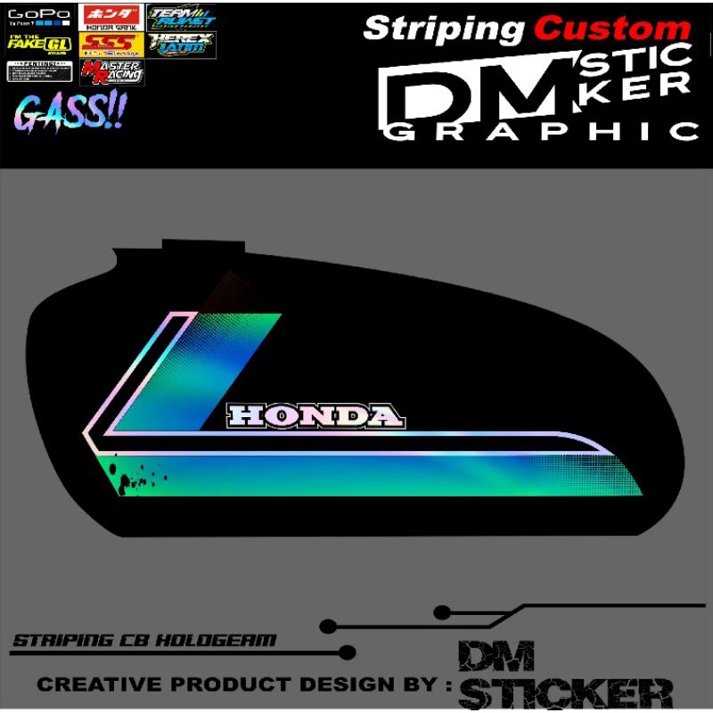 STRIPING CB HOLOGRAM STICKER CB HOLOGRAM