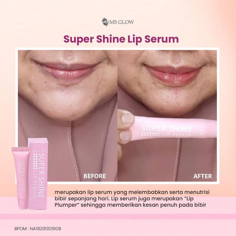 MSGLOW LIP SERUM BIBIR KERING LIP BALM GELAP PELEMBAB PINK MERONA