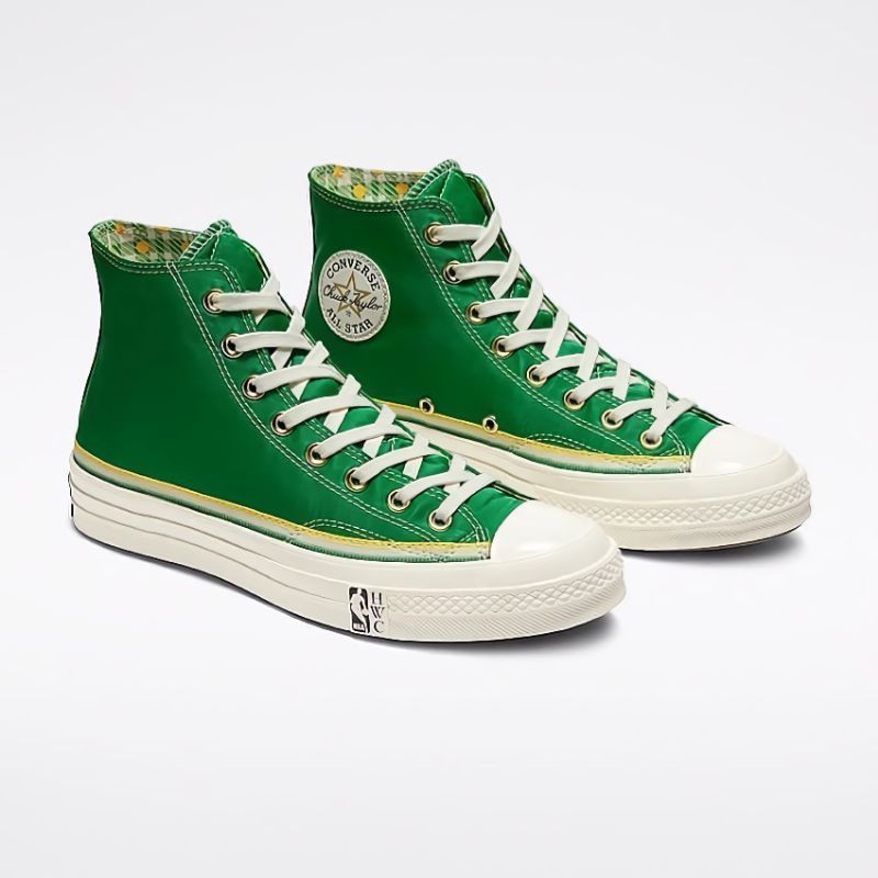 CONVERSE CHUCK 70 HIGH x NBA BREAKING DOWN BARRIERS CHARLESS CHUCK COOPER - Green Amarillo Egret
