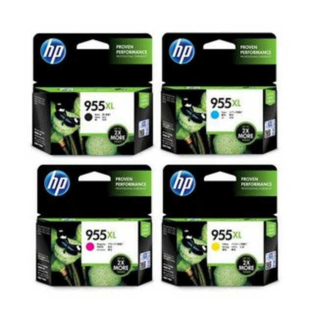 Paket Tinta Printer HP 955xl Original [B/C/M/Y] PERSET