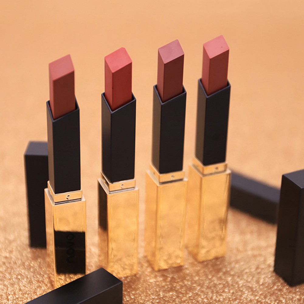 Lipstik Hudamoji 6 color waterproof lasting sexy red lipstick nude matte lipstick makeup matte