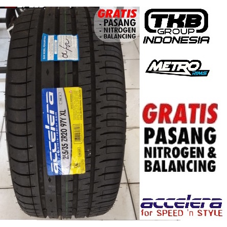 Ban Mobil R20 Tapak Lebar Ukuran 255/35 Merk ACCELERA PHI-R 255 35 R20 Ban Tubles Ring 20 Bukan Run 