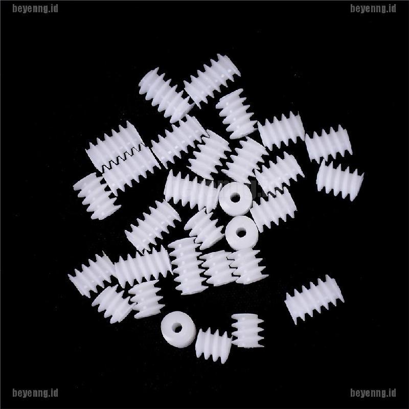 BEY 10pcs 6x8mm 2mm Aperture Plastic Worm Gear for DIY Toy Accessories 0 0 0 0 0