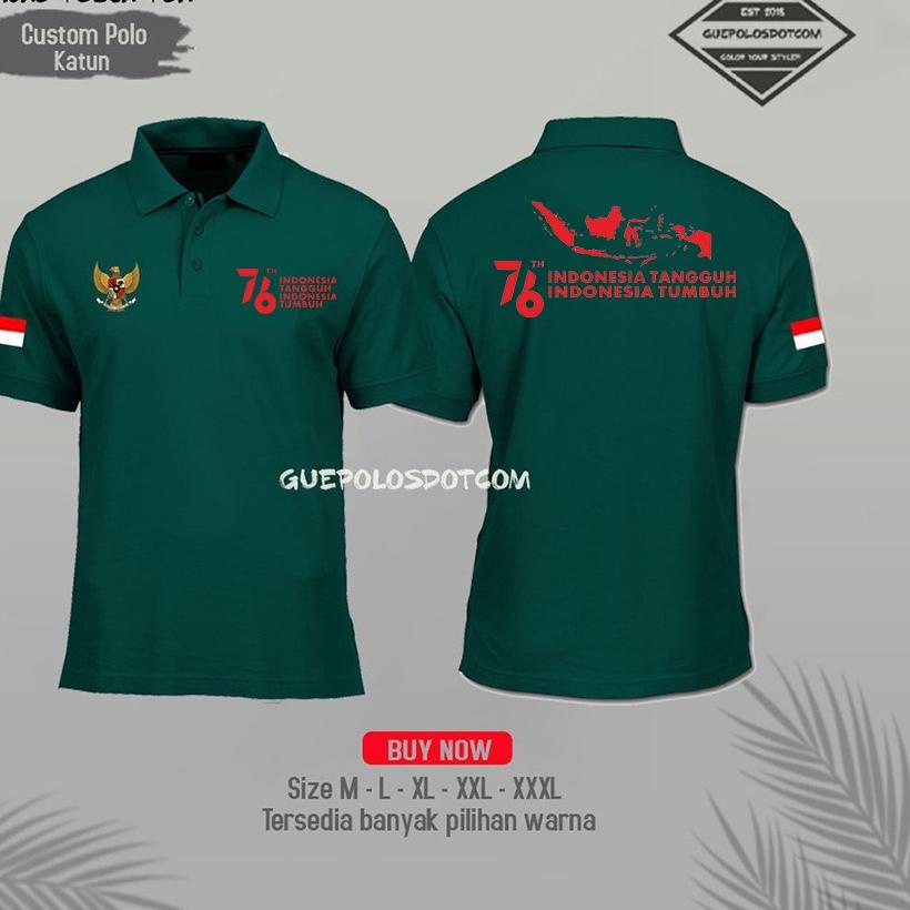 ❈ KAOS AGUSTUS peta - POLOSHIRT DIRGAHAYU HUT RI KE 76 KAOS 17 AGUSTUS INDONESIA TANGGUH TUMBUH ➶