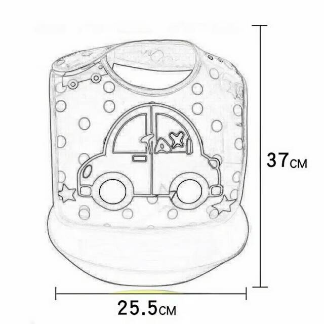 Celemek Bayi Slabber Bayi Tatakan Makan Baby Bib Cartoon Alas Makan Bayi