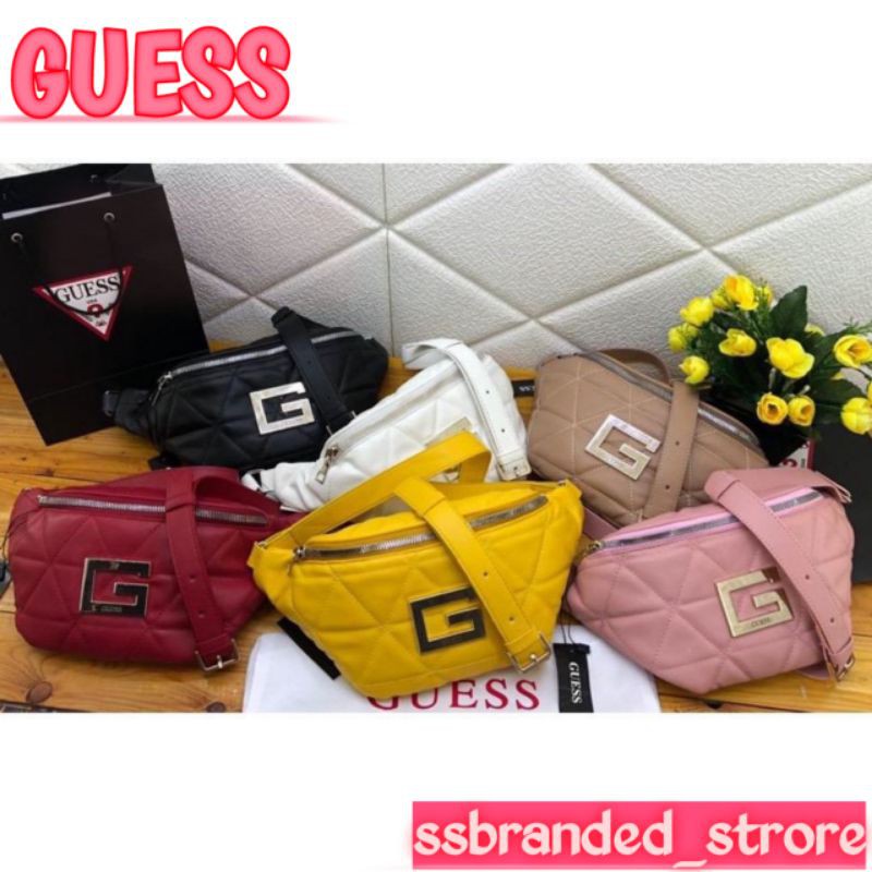 Waist Bag Guess Wanita Branded Import Termurah Original Free Paperbag dan Dustbag