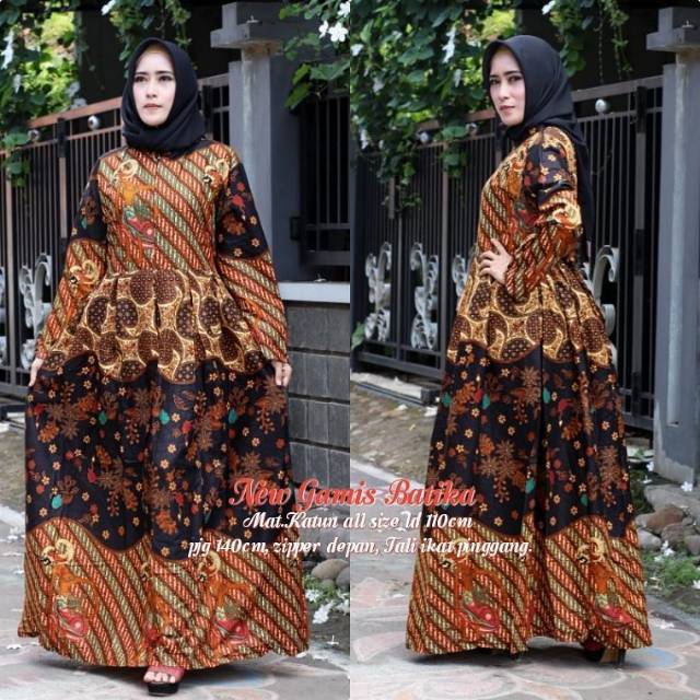 GROSIR BATIK DRESS TIGA NEGRI JUMBO LD120