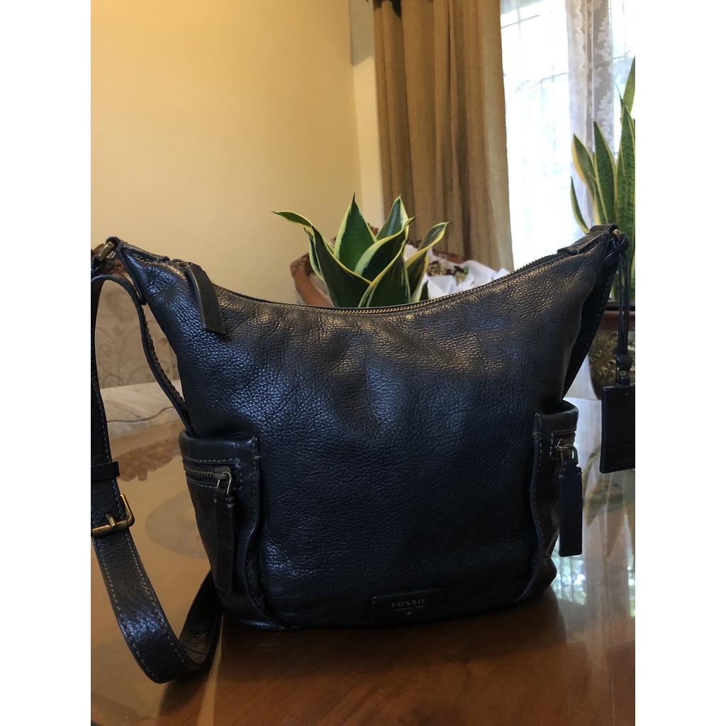 Preloved/Fossil/Emerson/Hobo/Black/Sling/Bag/Fossil/Original