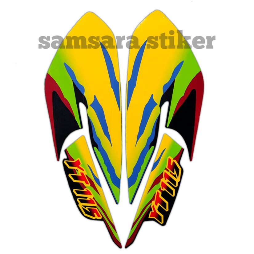 stiker motor yamaha yt 115 hijau
