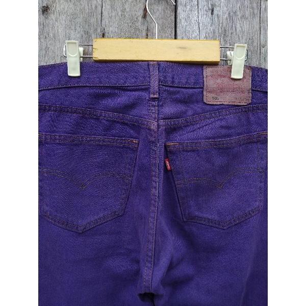 levis 501 ungu purple straight size fit 31 second original preloved