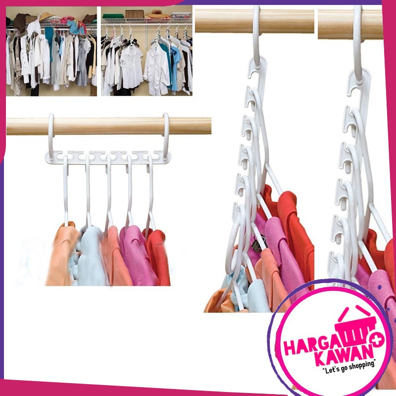 Magic Hanger Wonder Ajaib gantungan baju TRIPLES CLOSET SPACE harga per 1pcs b14k