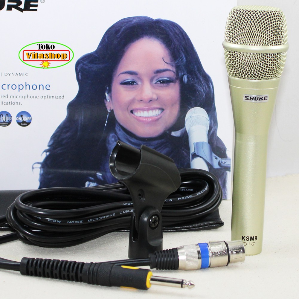 Microphone Shure KSM 9 Mic Kabel / Mikropon Dynamic Mik Suara Jernih