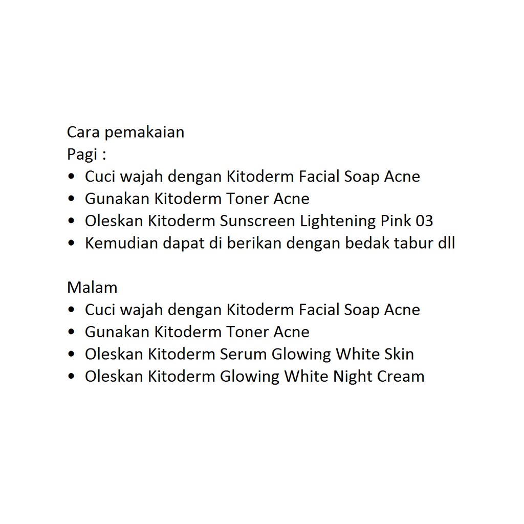 PAKET Kitoderm Whitening Platinum Acne Skin Original / Paket Pemutih Anti Jerawat isi 5 BPOM Aman