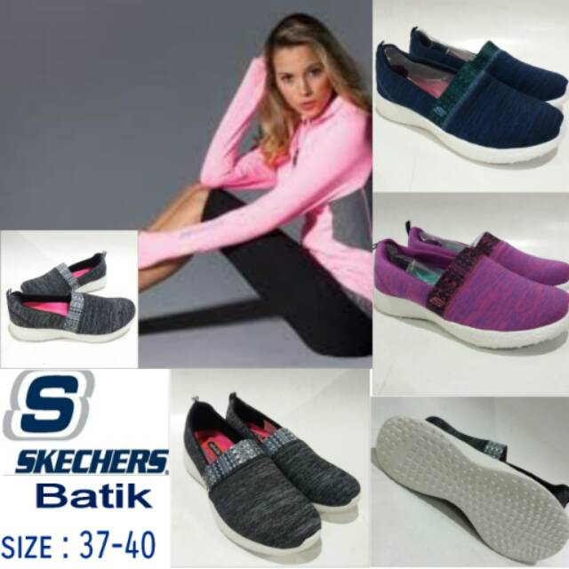 Sepatu woman skechers batik murah