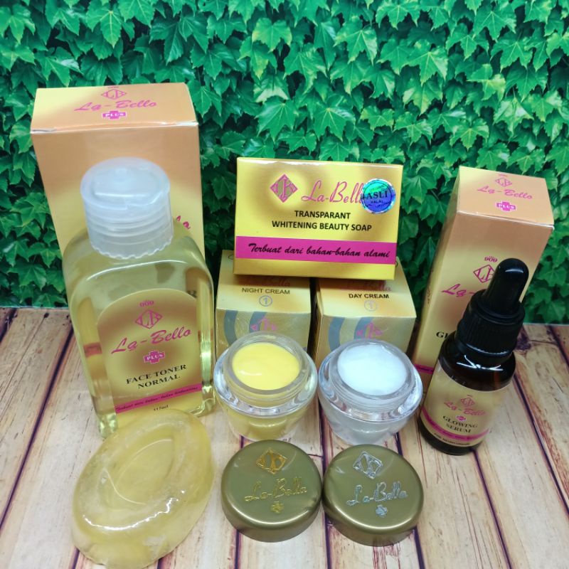PAKET CREAM LA BELLA Paket La Bella 5in1 (Creamsiang&malam+Sabun+Serum+Toner)