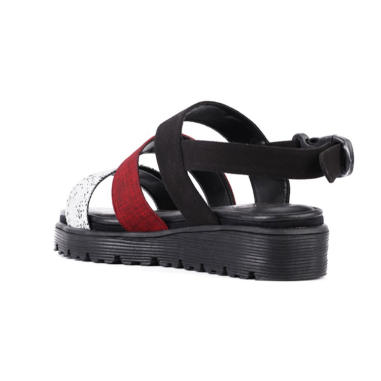 Snazzy Maroon | Sandal Slide Platform Simpel Wanita Cewek Women Sandals Footwear | FORIND x Favshoes