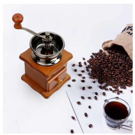 [GILINGANKOPI] - Mrosaa Alat Penggiling Kopi Manual Coffee Grinder - 16290 - Brown