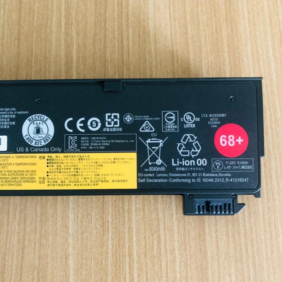 Baterai Batre Battery LE Thinkpad Resmi X240 X250 X260 T450S Original 68+ T440 T440S T450 T450S K2450