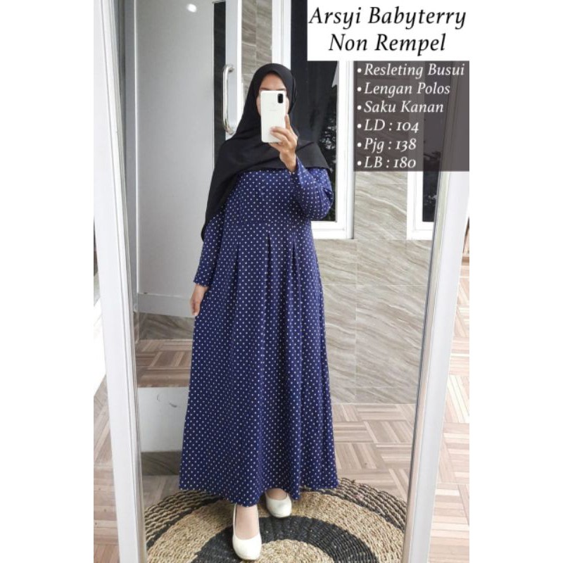 gamis babyterry no tempel/gamis babyterry motif/gamis babyterry
