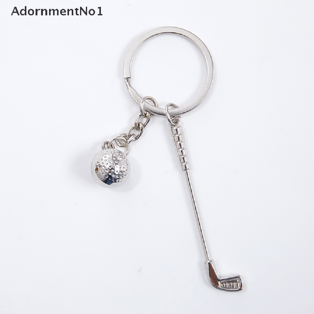 (AdornmentNo1) Gantungan Kunci Bentuk Tongkat Golf Bahan Alloy Warna Silver