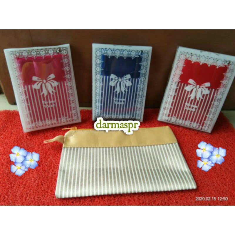 Souvenir Pernikahan Dompet Salur Kemasan Mika Motif isi 50pcs Free Kartu Ucapan ISI 50PCS