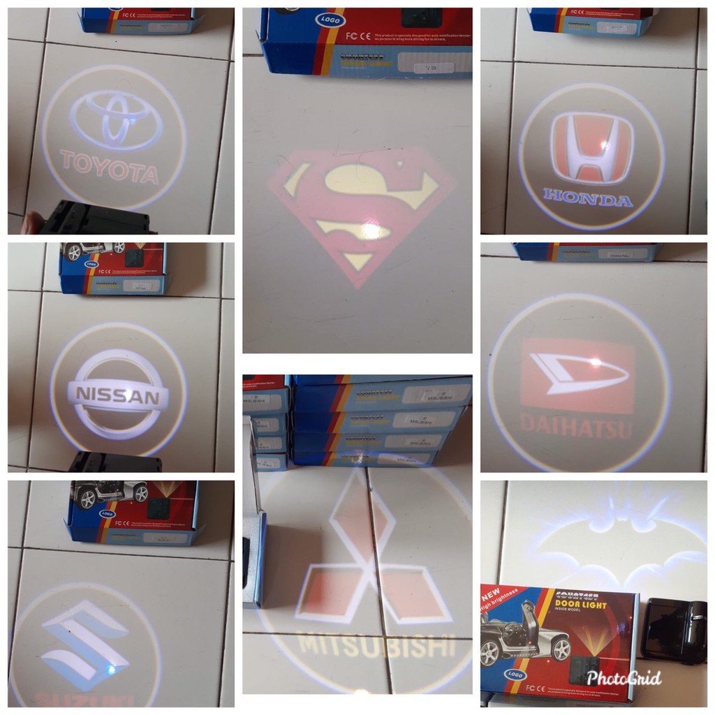 LAMPU LOGO LED PINTU MOBIL WIRELESS TANPA KABEL (DOOR LIGHT PROJECTOR) doorlight logo Toyota