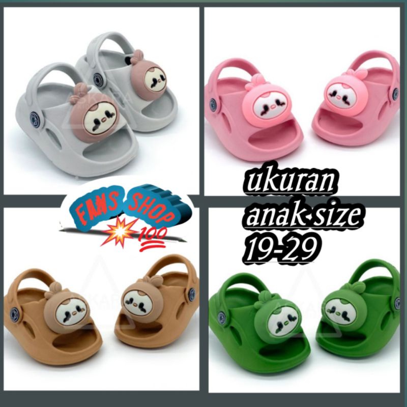 sandal anak karakter lucu boneka Apple iPhone (irsoe)