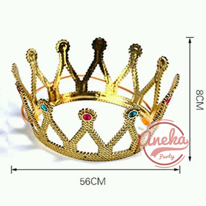 mahkota ultah raja gold all size / mahkota raja / mahkota king / chrown king gold / mahkota gold 3