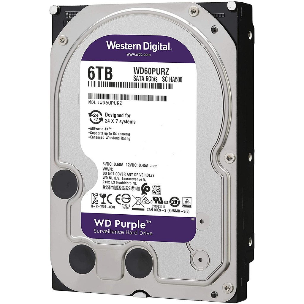 WD PURPLE 6 TB 3,5&quot; SURVEILLANCE CCTV WD PURPLE 6TB