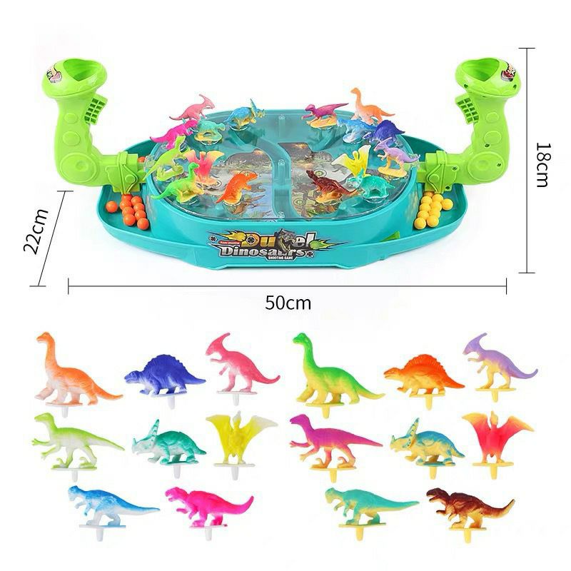 [TMA] Mainan Adu Tembak Target Dinosaurus / Duel Dinosaurus / Duel Arena Tembak Dinosaurus