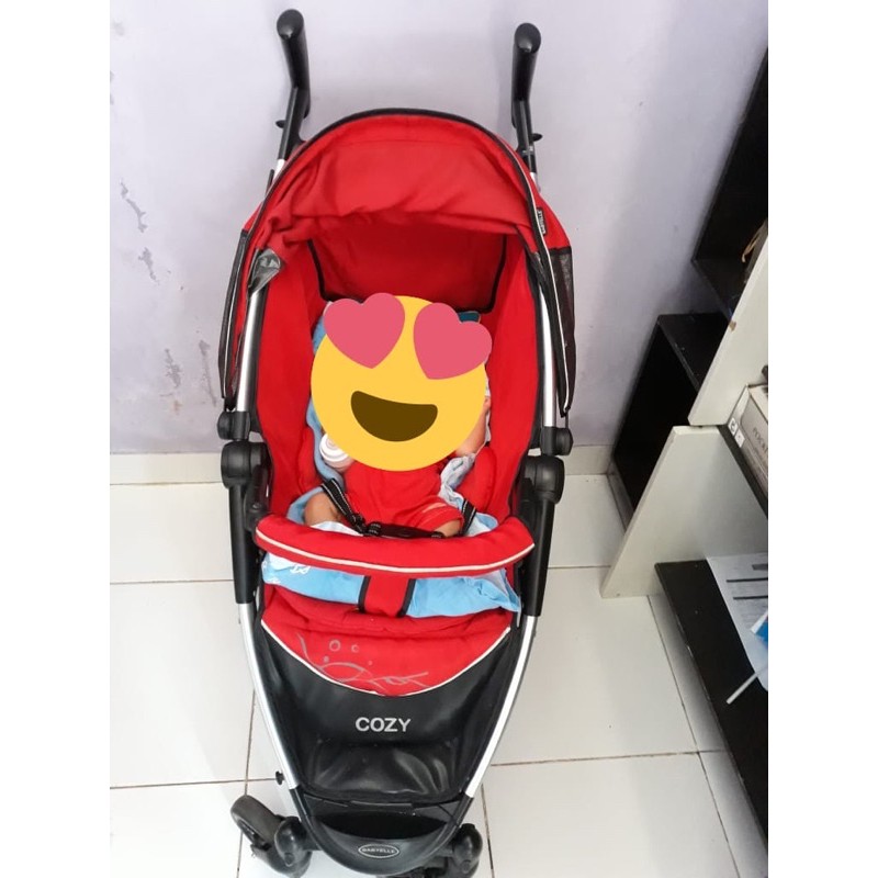 stroller baby elle cozy warna merah preloved