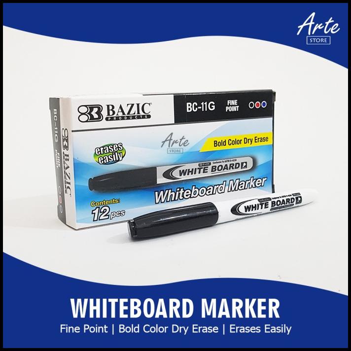 Jual Spidol Papan Tulis Bazic Whiteboard Marker Fine Point Shopee