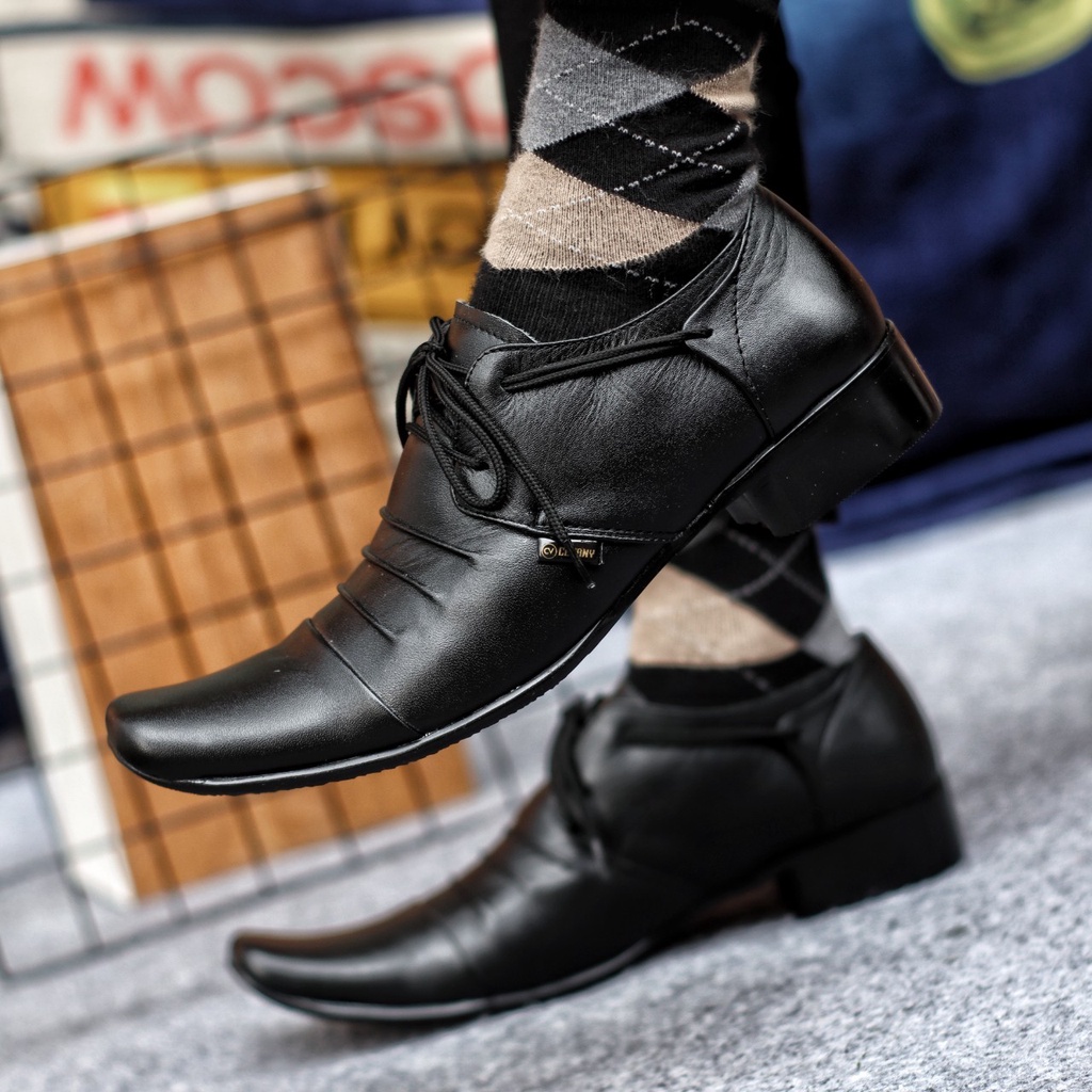 ENOZ X CHOPRA - Sepatu Kerja Pria Kulit Asli Original Sepatu Pantofel Formal Pesta Cowok Trendy