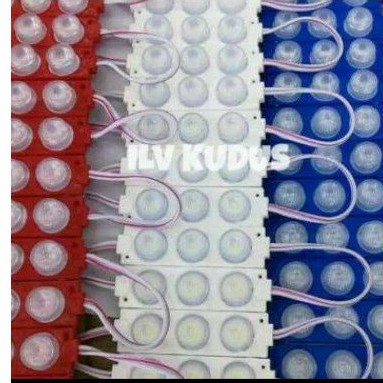 Lampu LED 12-24V 3 Mata Besar 3 Watt Modul Strip Lensa 3 T