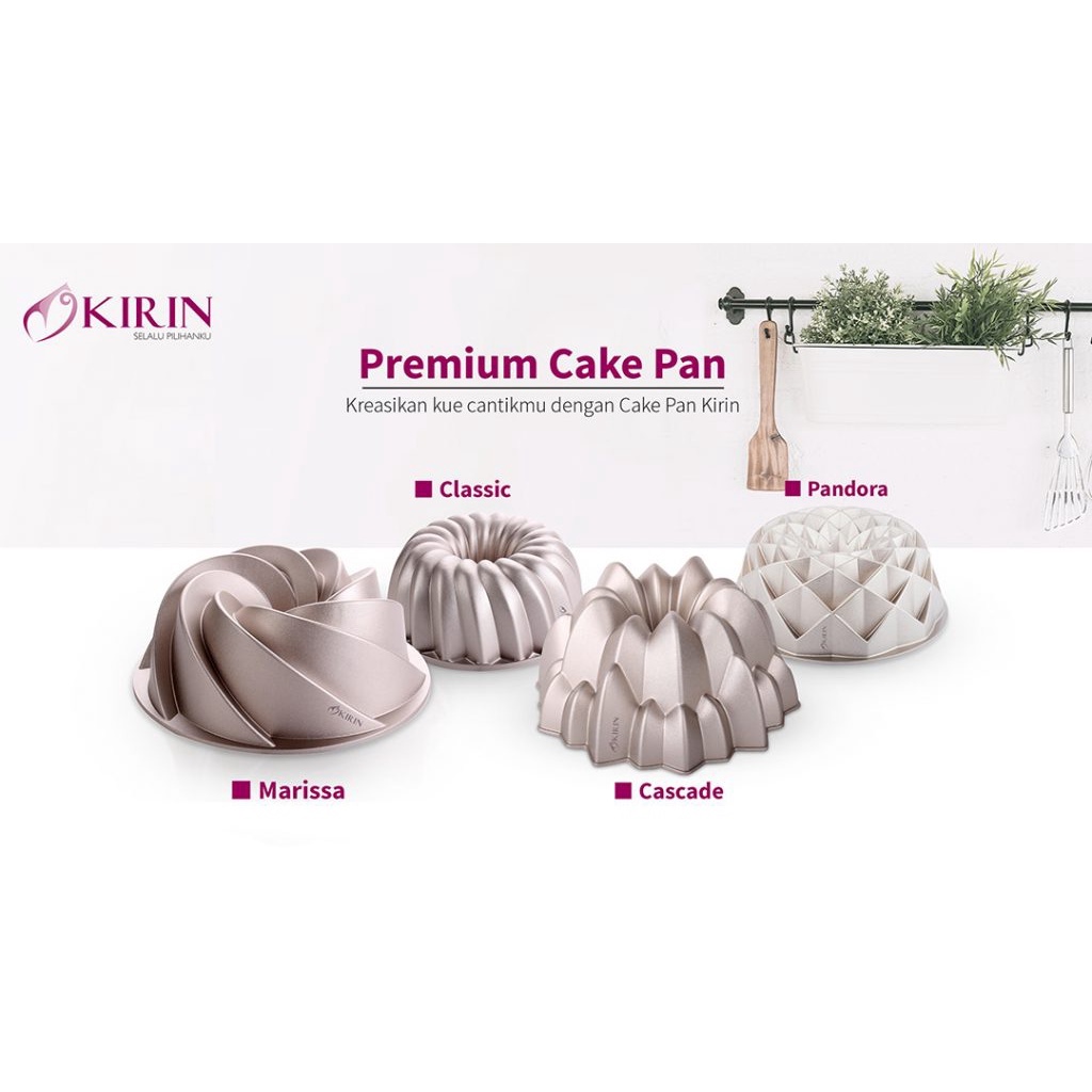 KIRIN PREMIUM CAKE PAN DIE CAST MINI MIX CHAMPAGNE GOLD cetakan roti jelly pudding