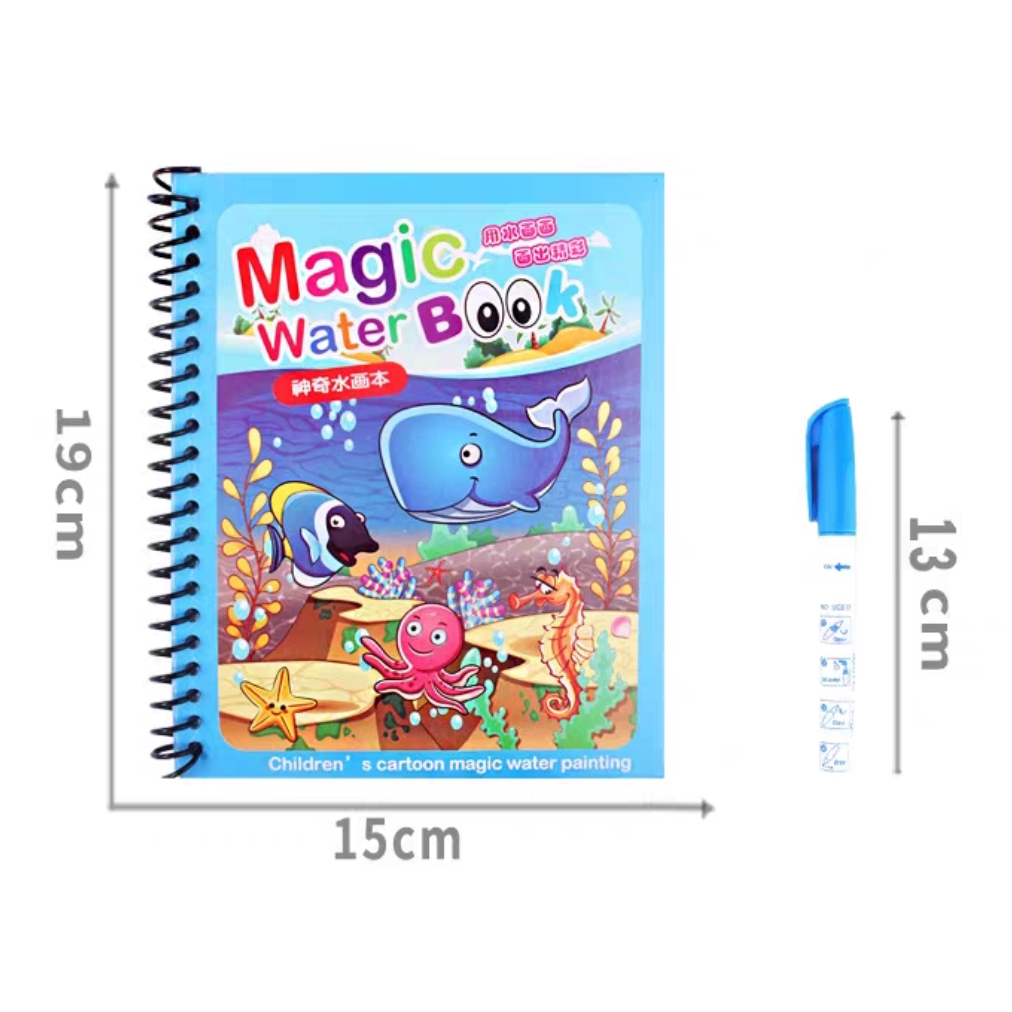 

{20PC = 1KG} MAGIC WATER BOOK MB 137 BUKU GAMBAR MEWARNAI ANAK - PULPEN TINTA AIR PUTIH - LUKISA