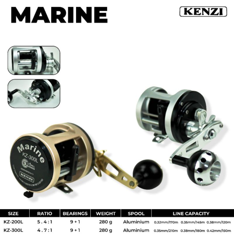 REEL OH KENZI MARINE || REEL KENZI MARINE | REEL OVERHEAD KENZI MARINE 200 300