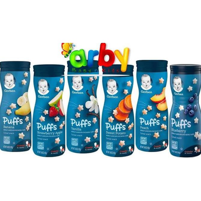 

[BISA BAYAR DITEMPAT] Gerber Graduates Puff Cereal Snack Bayi 4 Rasa (BPOM) Kode 1427