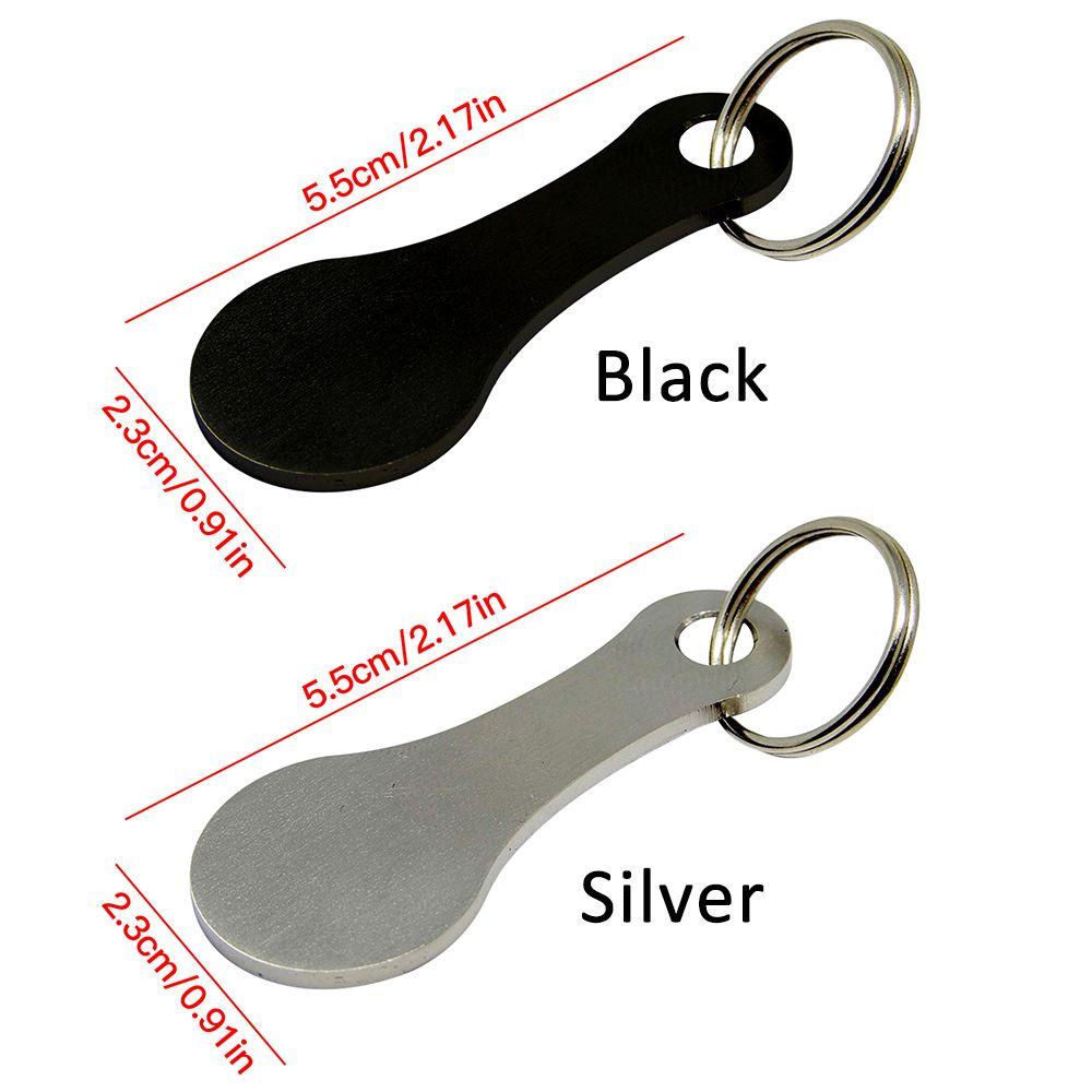 2pcs Gantungan Kunci Portable Bahan Stainless Steel