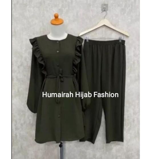 SET WANITA(BAJU TUNIK + CELANA ) SETELAN WANITATRENN 2022 ‣ BAK.19Au22ᴷ