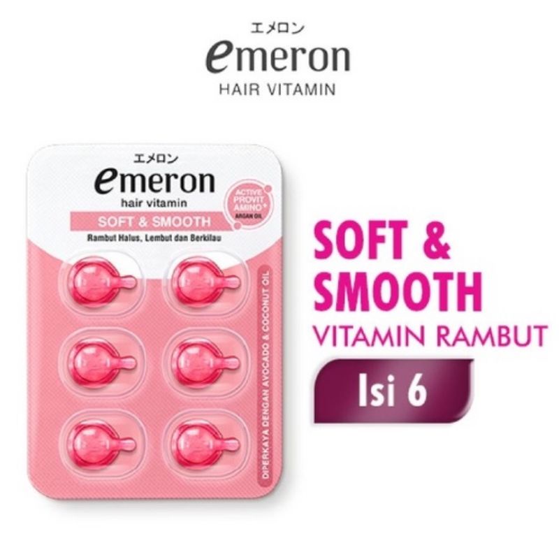 Emeron Hijab Hair Vitamin Clean &amp; Fresh 6 Capsule/Vitamin Rambut