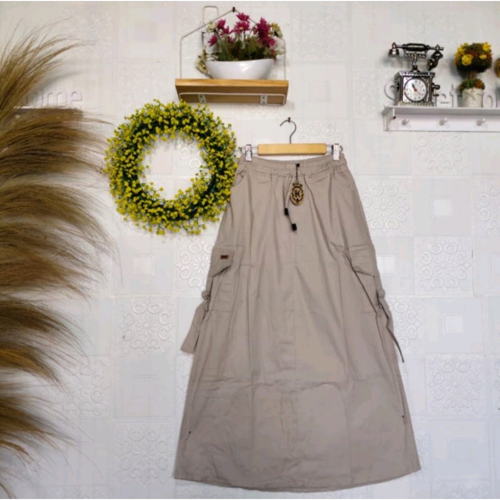 ROK CHINOS WANITA CARGO KEKINIAN // ROK WANITA JOGER // ROK WANITA KEKINIAN-COKSU