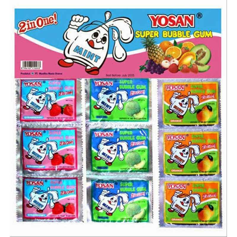 

Permen Karet Yosan Bubble Gum 2in1 1 Pack isi 24 pcs