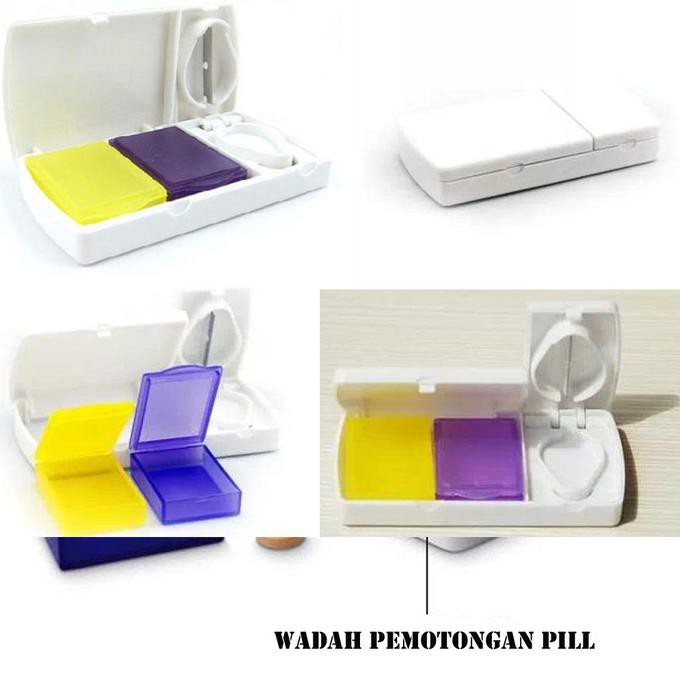 

Kotak Obat Plastik + Pisau Cutter Mini, Model Transparan, Promo!!